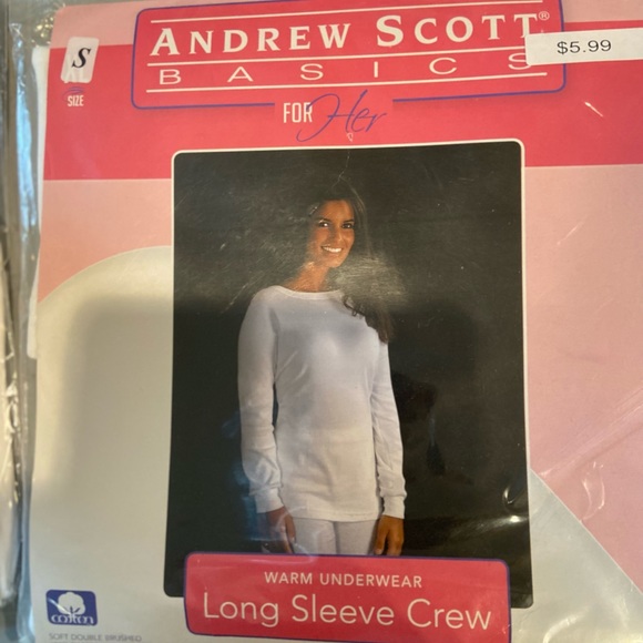 Andrew Scott long John pants and top. Soft and warm. NWT Size S - Picture 2 of 3